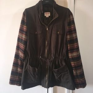 XL green and brown mossimo jacket